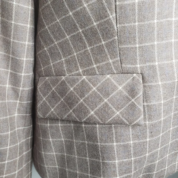 Pendleton Plaid brown blazer jacket SZ 10 P - Picture 11 of 13